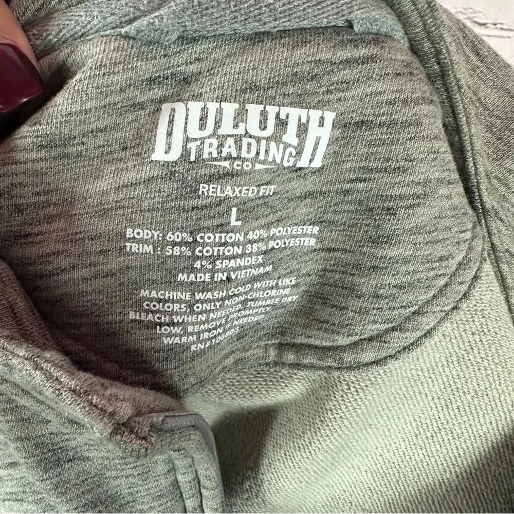 Duluth trading relaxed fit 1/4 zip grey vest size large